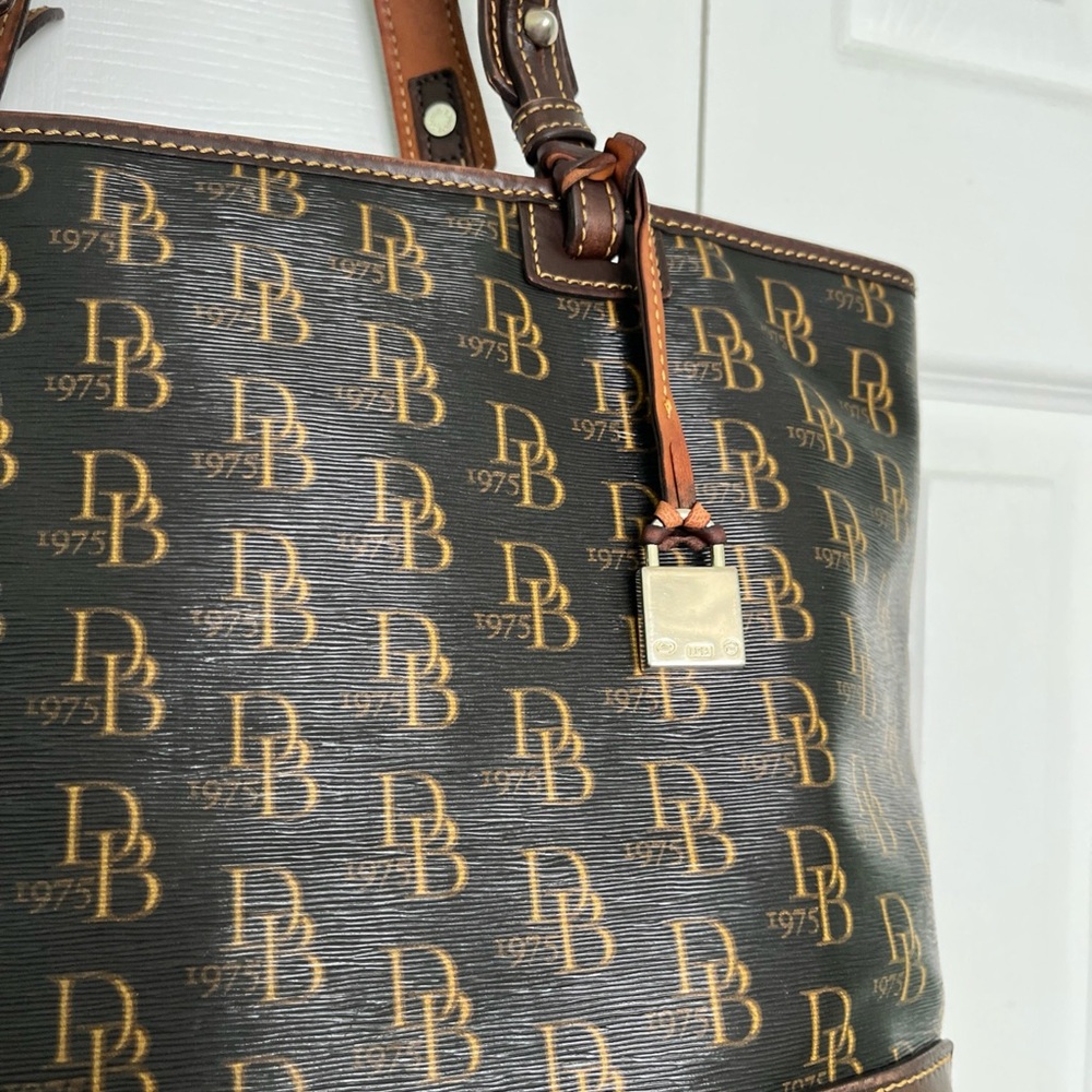 Donney & Bourke Brown Designer Tote Bag vintage - Picture 5 of 10